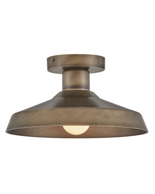 Hinkley Lighting Forge Small Flush Mount Ceiling Light, 6.5"H, Industrial Chic, UL Damp Rated, 1 x E26 Bulb