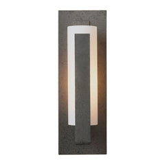 Hubbardton Forge 1-Light Forged Vertical Bar Sconce With Dimmable Lighting & Steel Backplate