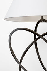 Fortuna Table Lamp By Troy Lighting, 25" Height, Elegant French Iron Finish, Stylish Linen Shade