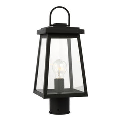 Founders 1 Light Outdoor Post Lantern by Visual Comfort, Dimmable, Weather-Resistant Aluminum, Antique Bronze or Black