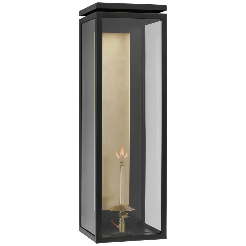 Fresno Extra Large 3/4 Gas Wall Lantern by Visual Comfort - Modern Design, Durable Brass & Iron, UL Wet Rated