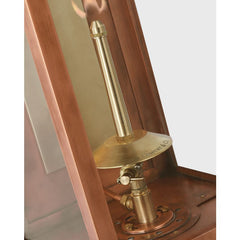 Fresno Large 3/4 Gas Wall Lantern by Visual Comfort - 800 BTU, Matte Black & Copper Finish