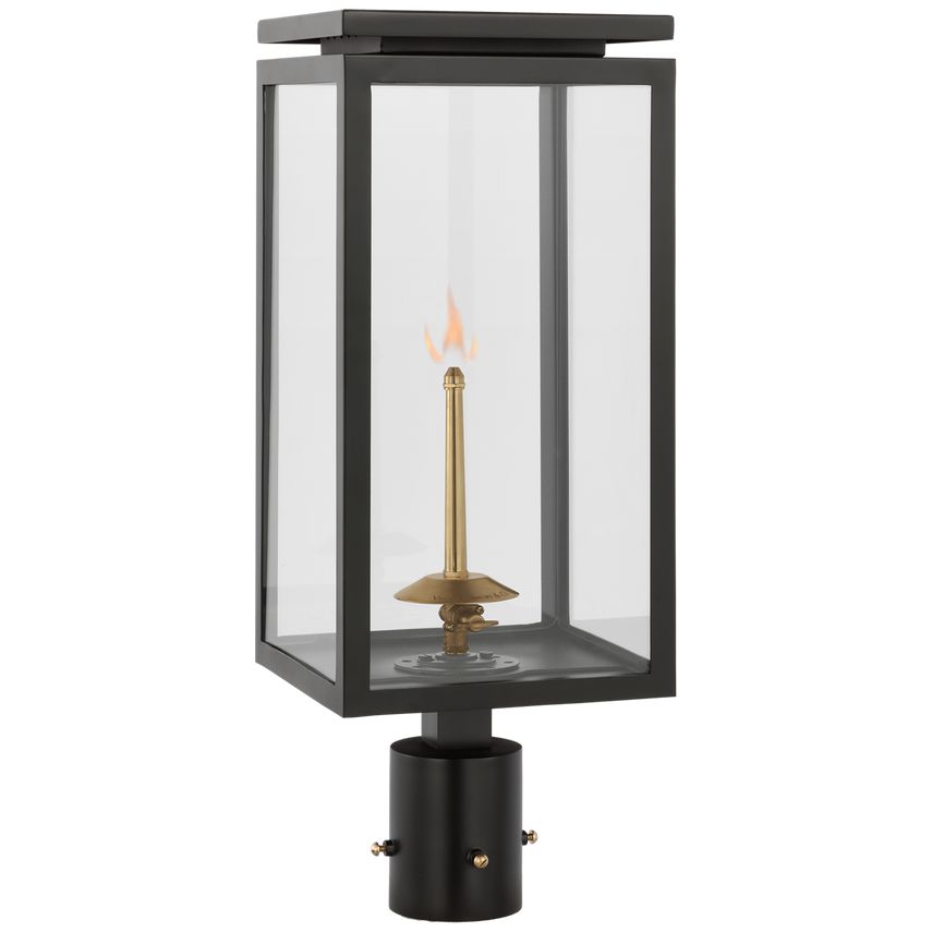 Fresno Medium Gas Post Lantern by Visual Comfort, 1350-1650 BTU, Durable Brass & Iron, UL Wet Rated