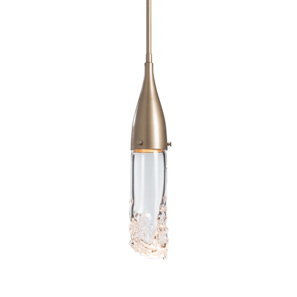 Fritz Mini Pendant Light by Hubbardton Forge - Handcrafted, Dimmable, Fused Glass Shade, GU10 Base