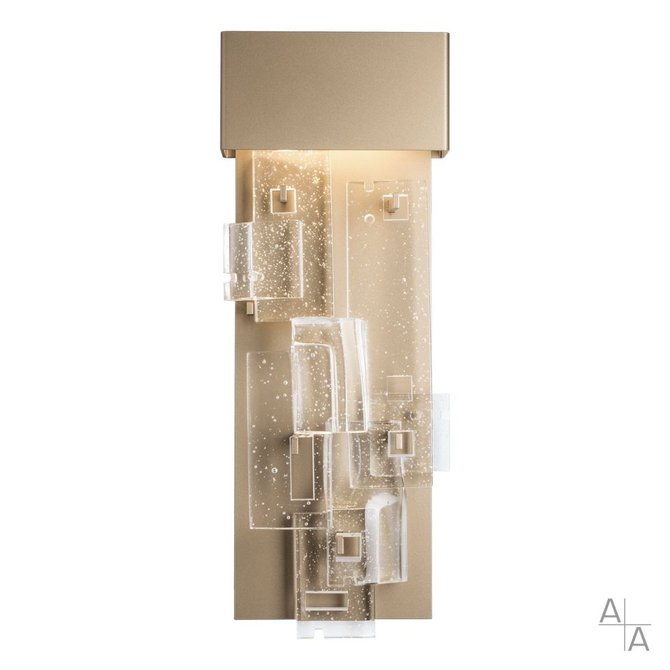 Fusion Large 25” LED Sconce by Hubbardton Forge - Staggered Clear Glass, 700 Lumens, Dimmable