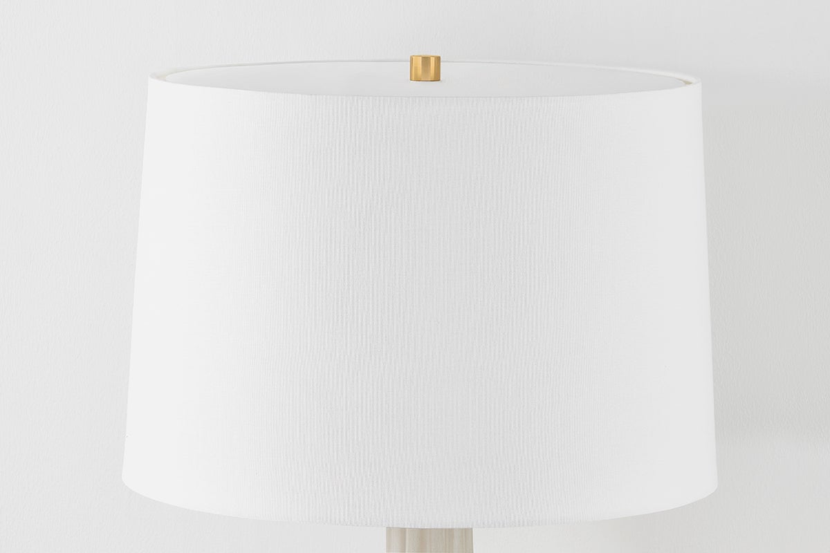 Glendora Table Lamp 31.5"H Aged Brass & Ceramic Misty Morning Finish by Hudson Valley Lighting