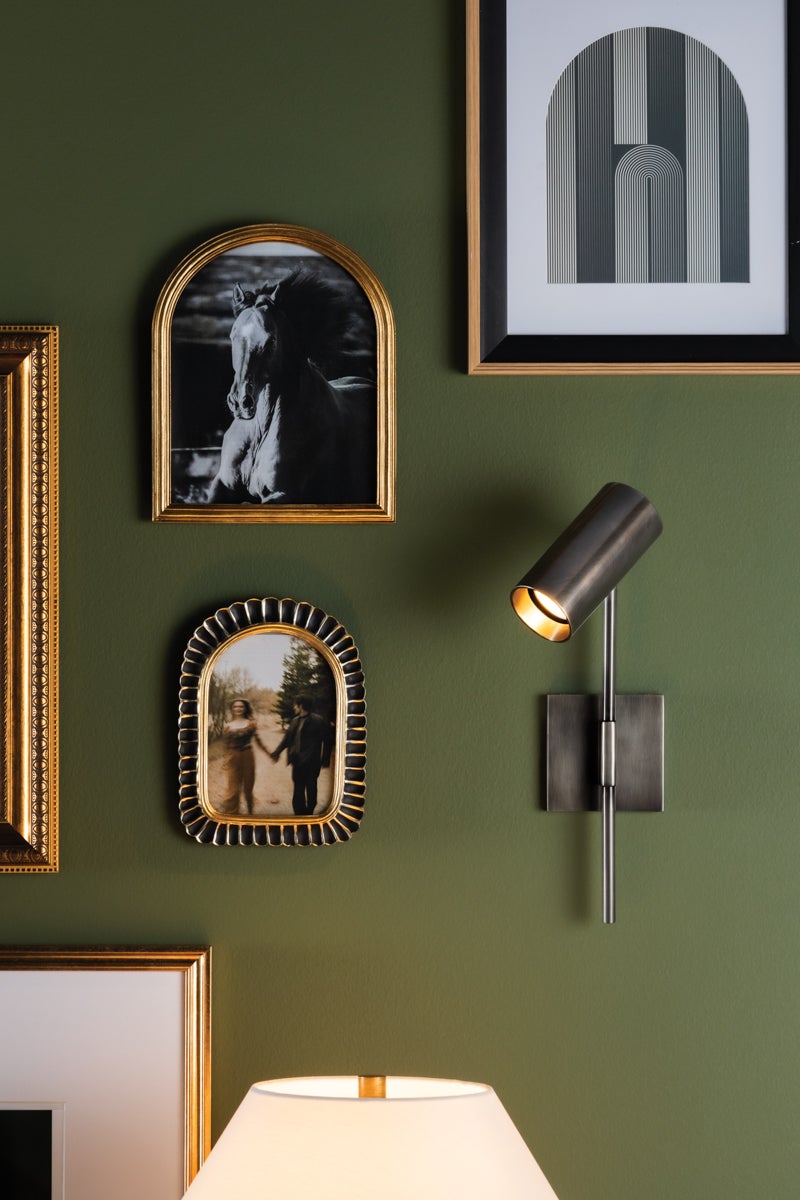 Gage Wall Sconce By Troy Lighting B1715 - Adjustable Pivoting Head, Patina Brass & Vintage Pewter Finishes