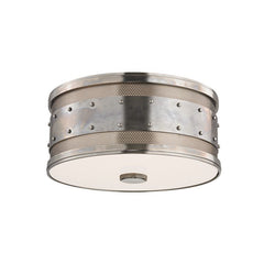 Gaines Ceiling Light 5.5” H x 12” W | Flush Mount Fixture with Clear Glass Shade in Aged Brass, Bronze, Nickel