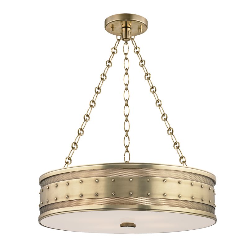 Gaines 4-Light Chandelier by Hudson Valley Lighting with Adjustable Height and Dimming Capability