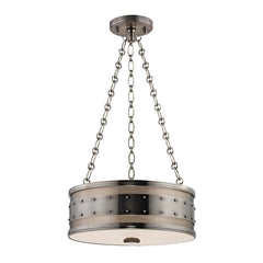 Gaines Pendant Light by Hudson Valley Lighting, 3 Bulb Drum Design, Dimmable, 3 Finishes, UL Damp Rated