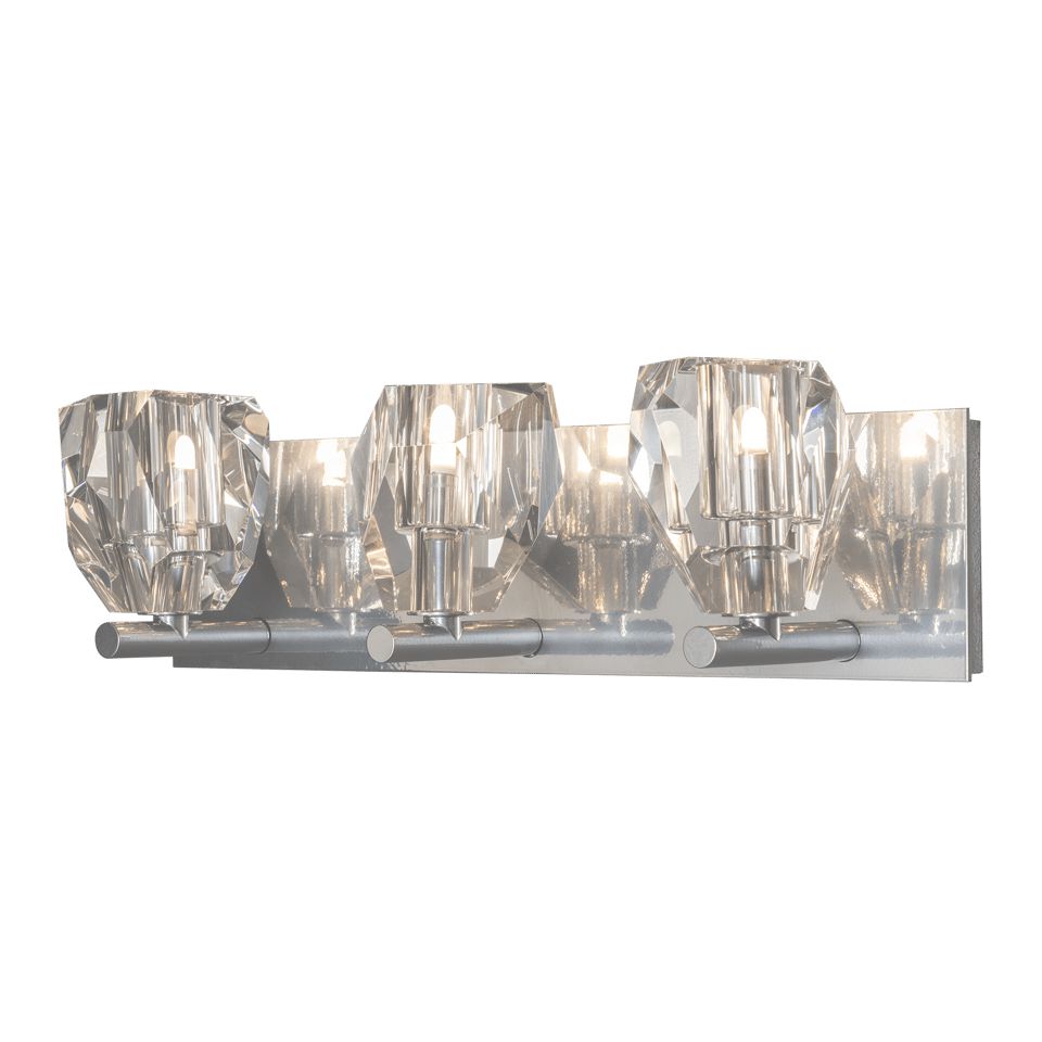 Gatsby 3-Light Bath Sconce With Dimmable Functionality & Hand-Cut Crystals by Hubbardton Forge