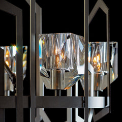 Hubbardton Forge Gatsby Chandelier 8-Light With Hand-Cut Crystals in Multiple Finishes