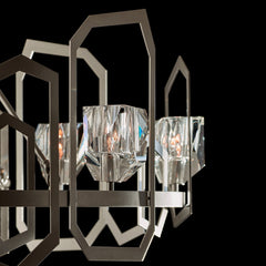 Hubbardton Forge Gatsby Chandelier 8-Light With Hand-Cut Crystals in Multiple Finishes