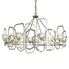 Hubbardton Forge Gatsby Chandelier 8-Light With Hand-Cut Crystals in Multiple Finishes