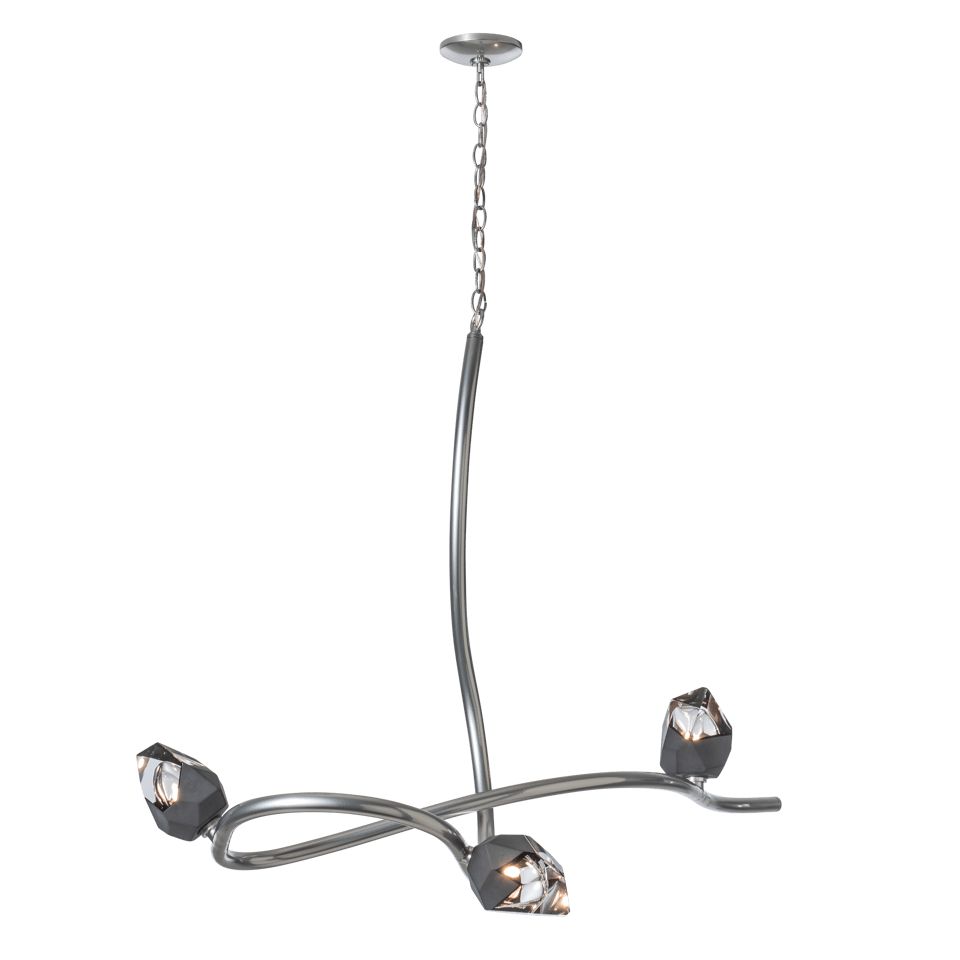 Hubbardton Forge Glacier 3-Light Pendant, Dimmable, Handcrafted Steel, Multiple Finishes Available