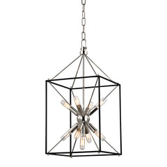 Glendale Lantern 8912 by Hudson Valley Lighting - Mid-Century Black Iron, Dimmable, Versatile Hanging Options