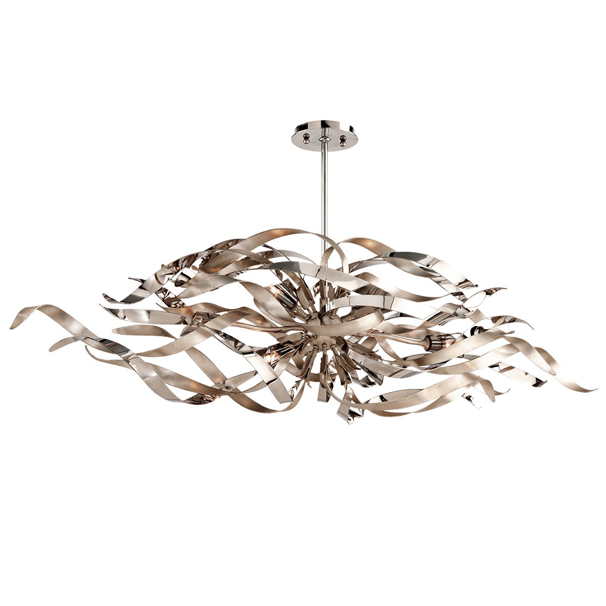 Graffiti Linear Chandelier by Corbett Lighting 154-56-SL/SS