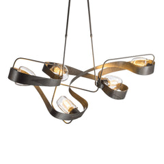 Hubbardton Forge Graffiti Pendant Light 5-Light Design Dimmable Steel & Glass Fixture 137820