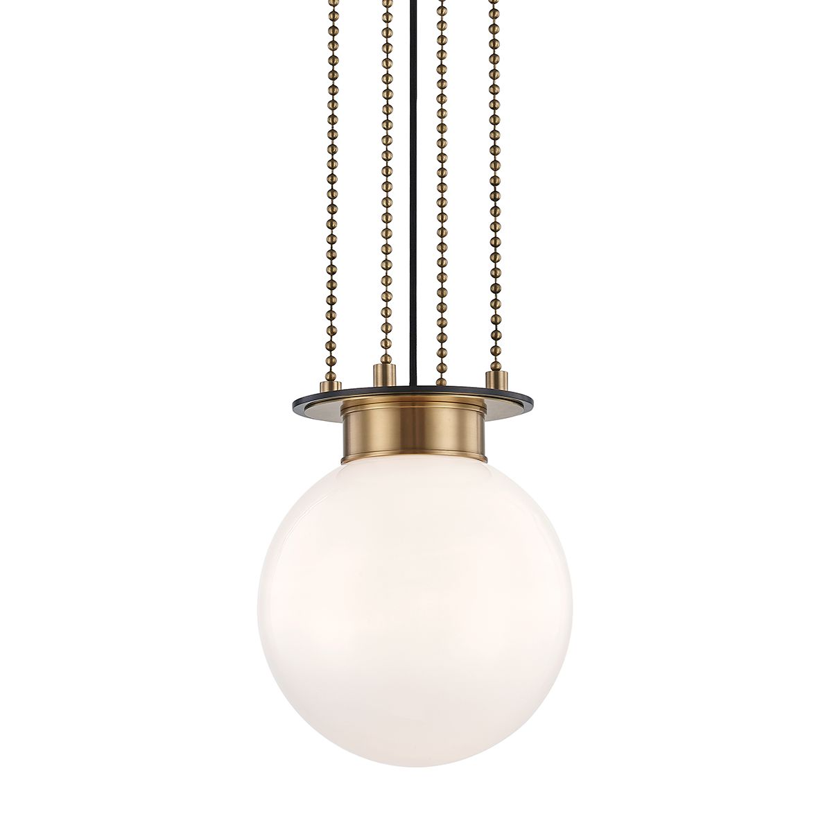 Gunther Pendant Light by Hudson Valley Lighting, Aged Old Bronze, Dimmable, Opal Glass Shade, 16.25"-72.25" Height