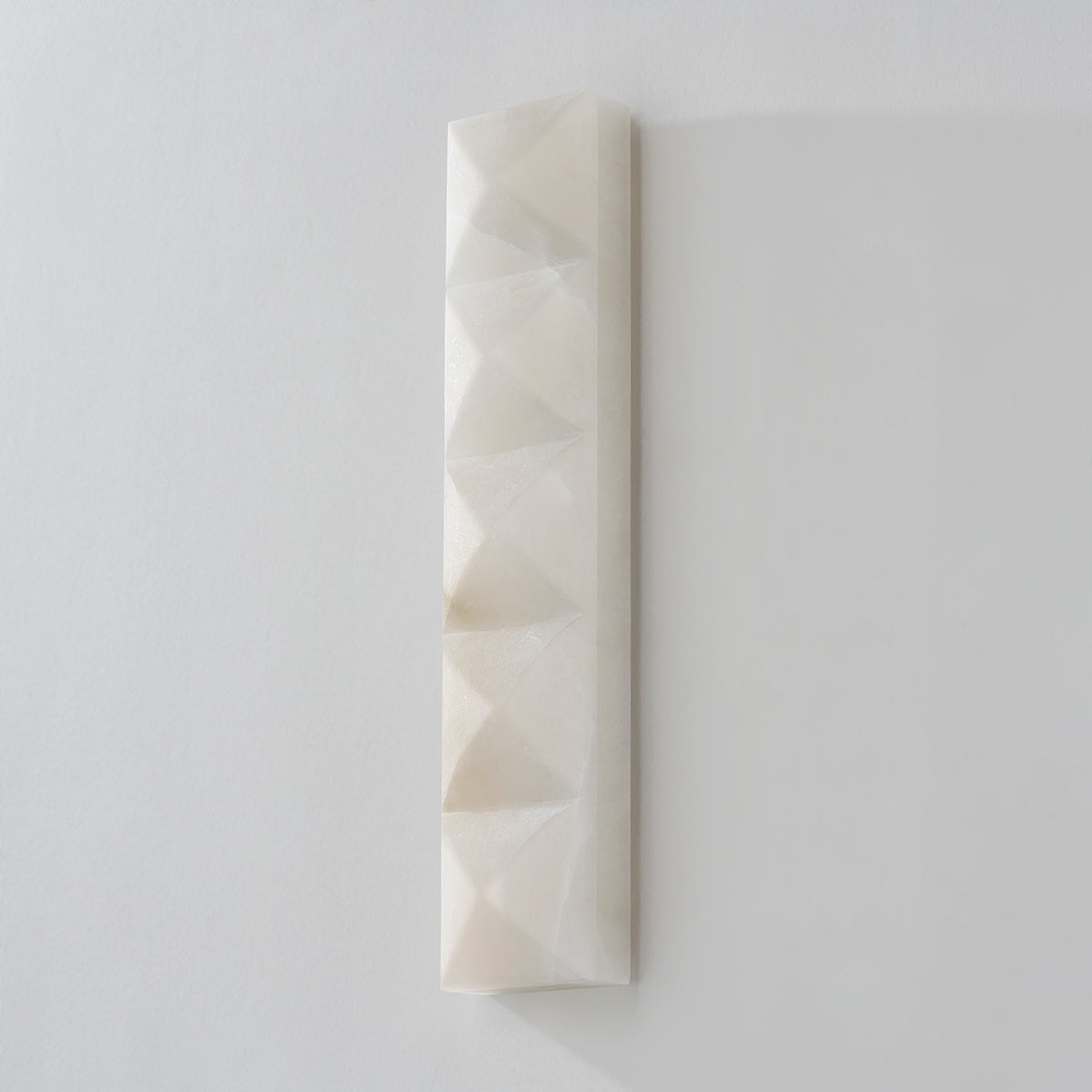 Gypsum Large Sconce 24” by Corbett Lighting - Alabaster Shade, Dimmable, ETL Damp Rated