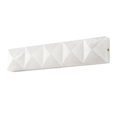 Gypsum Large Sconce 24” by Corbett Lighting - Alabaster Shade, Dimmable, ETL Damp Rated