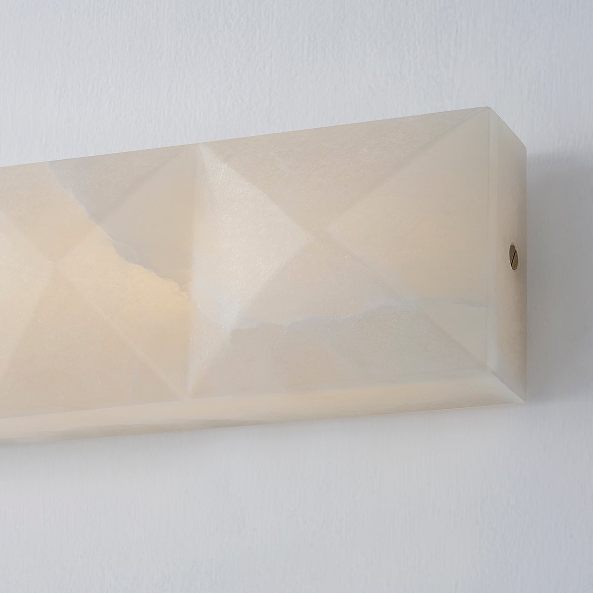 Gypsum Sconce by Corbett Lighting, 17.25" H, Vintage Brass Finish, Alabaster Shade, Dimmable, ETL Damp