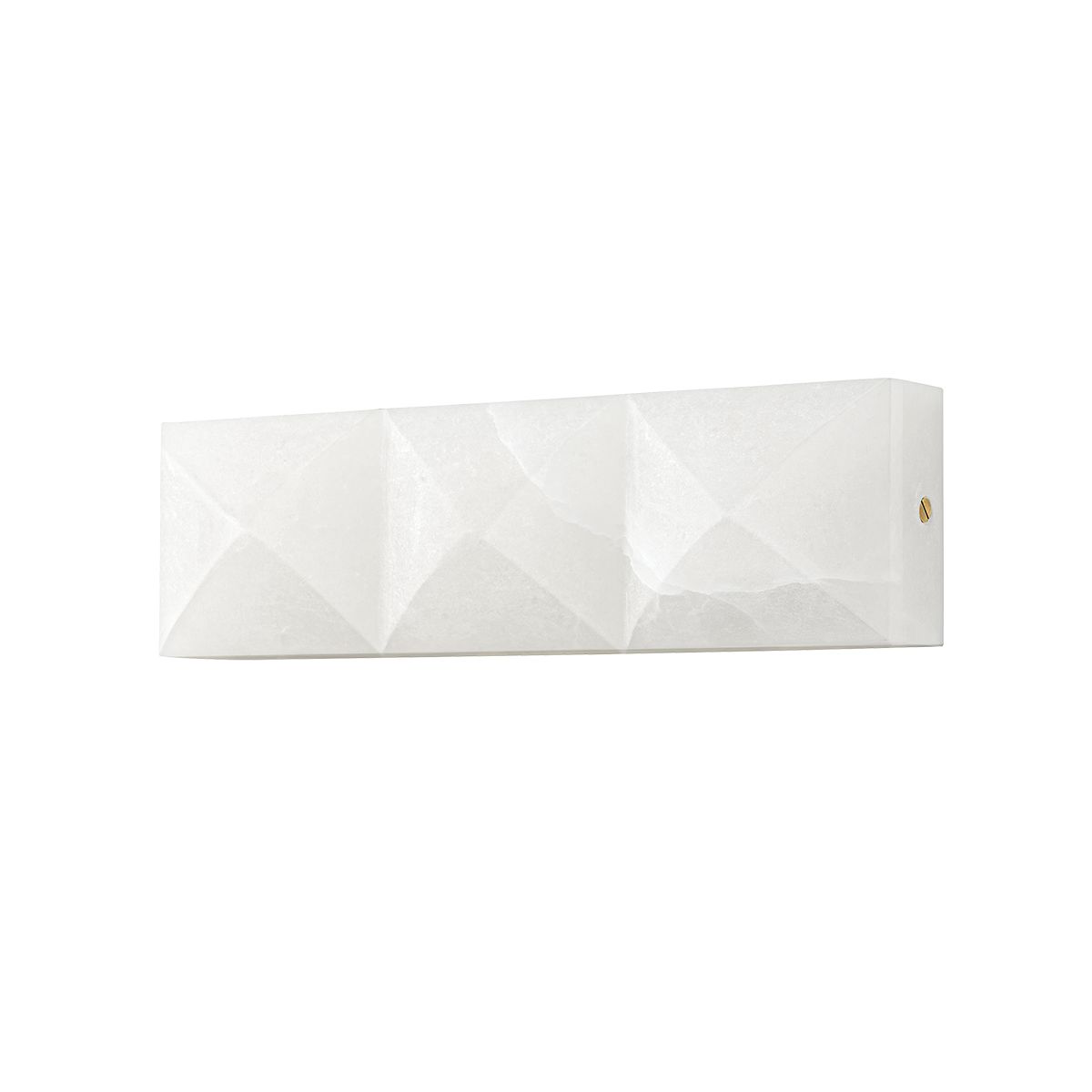 Gypsum Sconce by Corbett Lighting, 17.25" H, Vintage Brass Finish, Alabaster Shade, Dimmable, ETL Damp