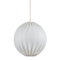 Mitzi Arabella Large Pendant Light Fixture – Aged Brass, Natural Linen Shade, Dimmable, 25.75" H x 24" W