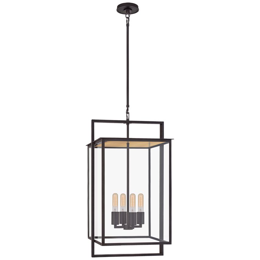 Halle Medium Hanging Lantern by Visual Comfort | Adjustable Height, ETL Damp-Rated, 4-Bulb Capacity