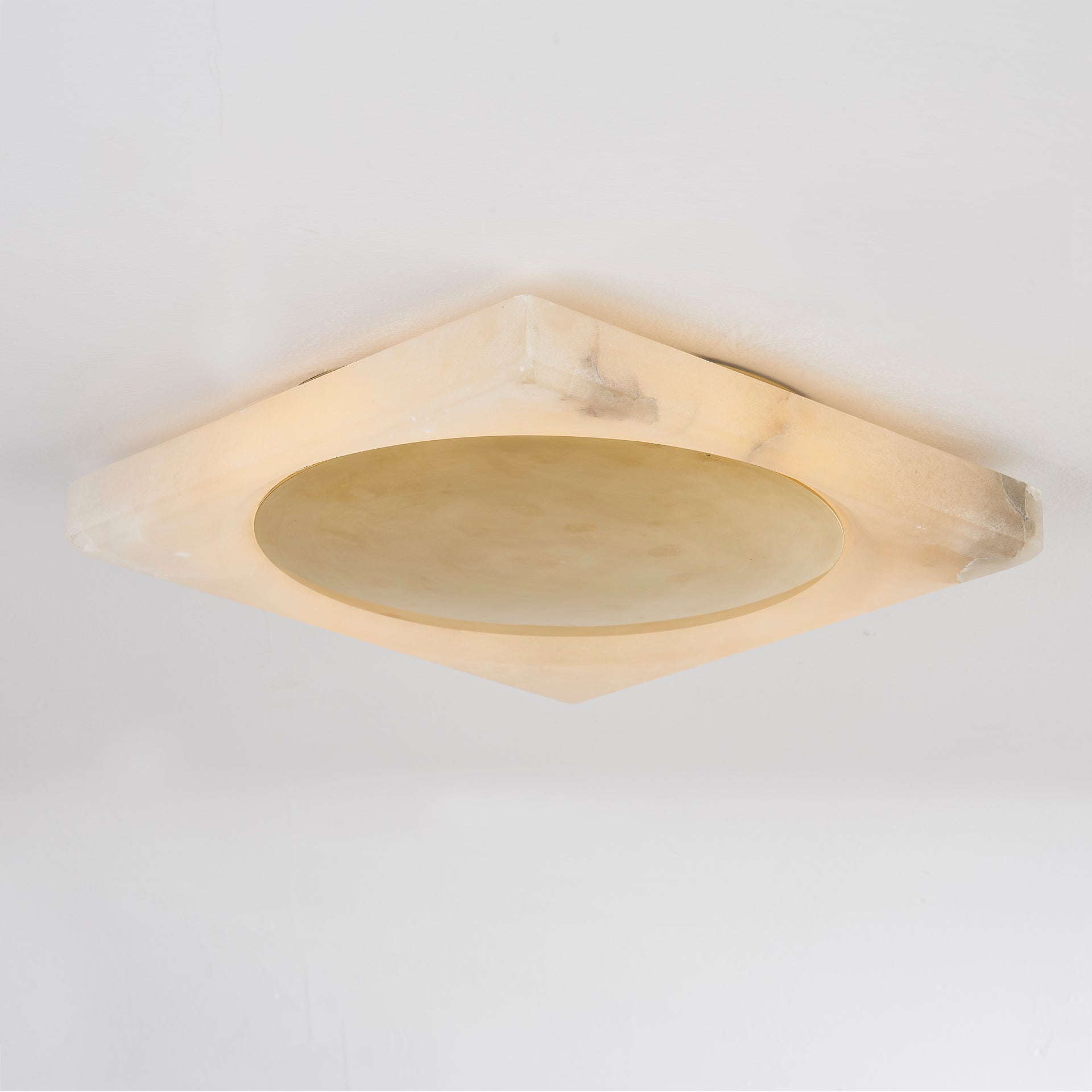 Hamel Ceiling Light By Corbett Lighting, 16W Dimmable, Natural Stone & Metal Design, Warm 2700K Glow