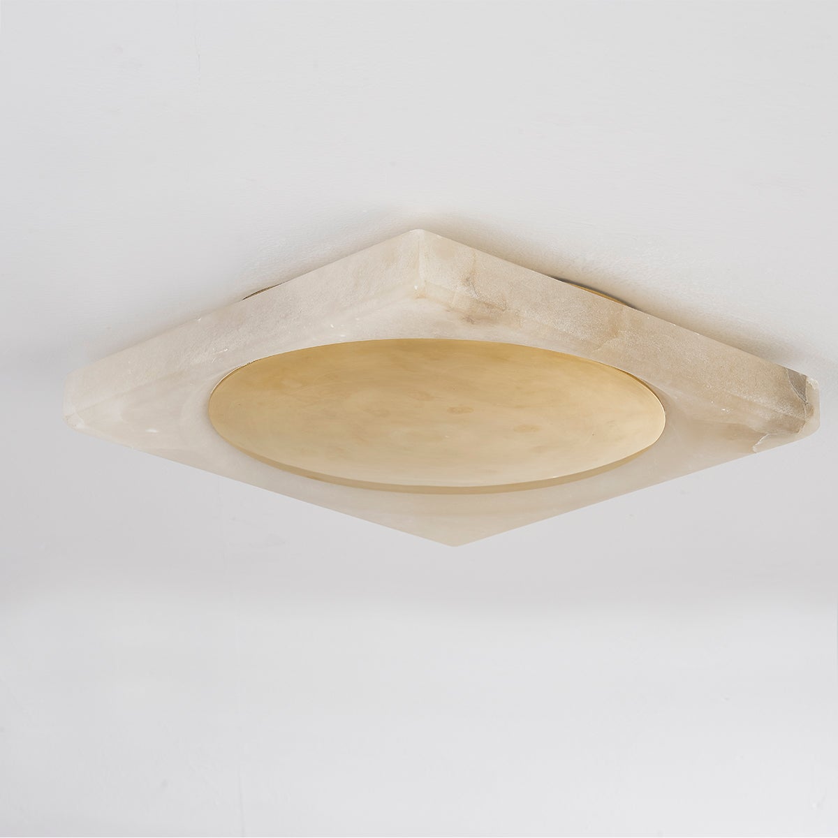 Hamel Ceiling Light By Corbett Lighting, 16W Dimmable, Natural Stone & Metal Design, Warm 2700K Glow