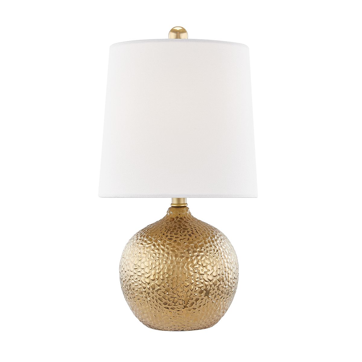 Mitzi Heather Table Lamp with Textured Ceramic Base and Linen Shade, Dimmable E26 Socket, 14.5" Tall