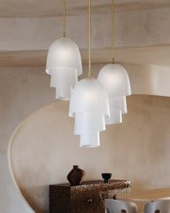 Hela Large Pendant by Corbett Lighting 470-18-VB