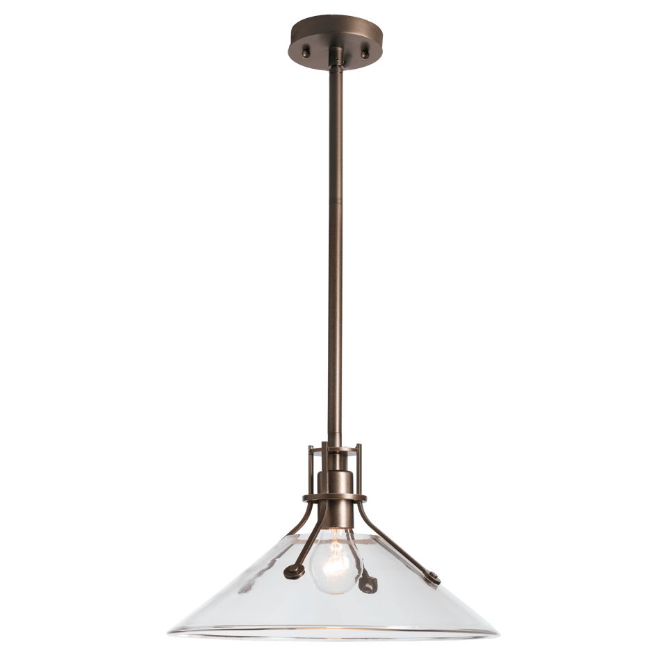 Henry Outdoor Pendant Light with Clear Glass Shade, Dimmable, UL Damp Rated, E26 by Hubbardton Forge