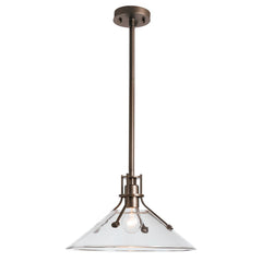 Henry Outdoor Pendant Light with Clear Glass Shade, Dimmable, UL Damp Rated, E26 by Hubbardton Forge