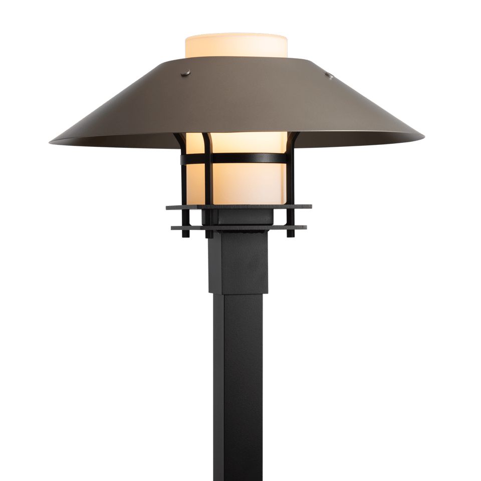 Henry Outdoor Post Light 15.8" High with Dimmable Feature, Clear Opal Glass Shade, and E26 Base by Hubbardton Forge