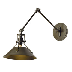 Hubbardton Forge Henry Sconce 15.1"H x 9.2"W Modern Brass Industrial Handcrafted Lighting