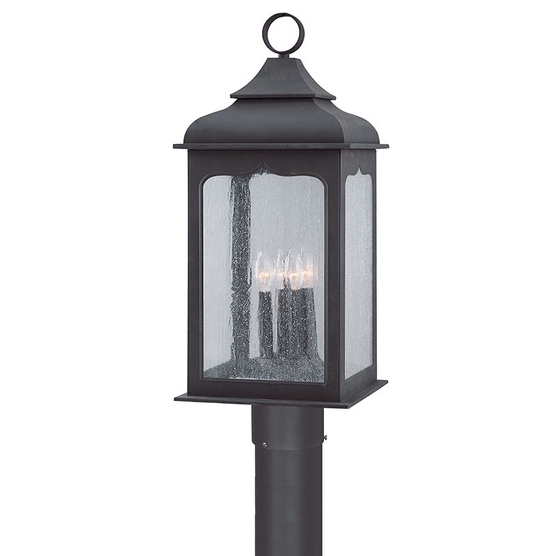 Henry Street 27.25" Large Outdoor Post Light with Clear Seeded Glass by Troy Lighting P2016CI