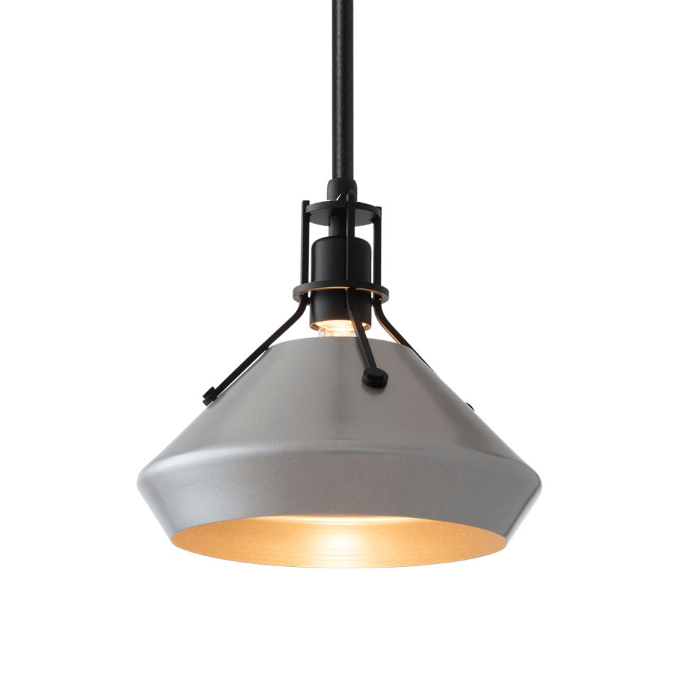 Henry Mini Pendant Light With Chamfer Shade, 100W, Customizable Height, 2-Toned Finish