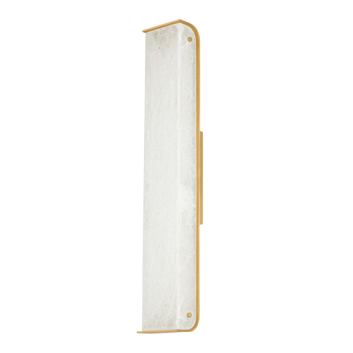 Hera Large Sconce by Corbett Lighting 448-26-VB, 26" High, Dimmable LED, Alabaster & Vintage Brass Finish