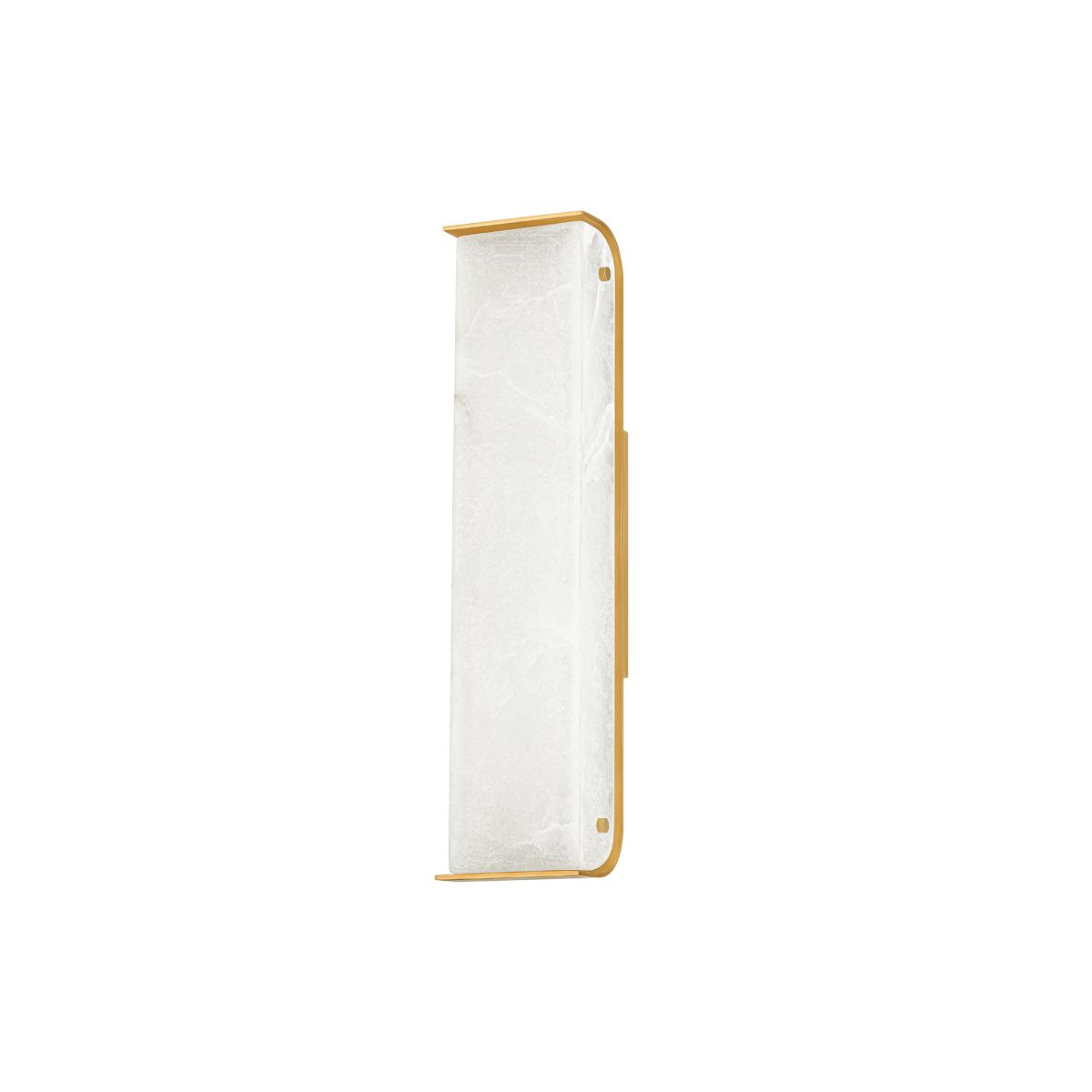 Hera Sconce By Corbett Lighting 448-18-VB, Dimmable LED Wall Light With Alabaster Shade And Vintage Brass Finish