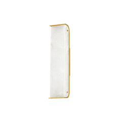 Hera Sconce By Corbett Lighting 448-18-VB, Dimmable LED Wall Light With Alabaster Shade And Vintage Brass Finish