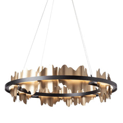 Hildene 38-Inch Circular LED Pendant Light by Hubbardton Forge, Dimmable, 2000 Lumens, Damp Rated