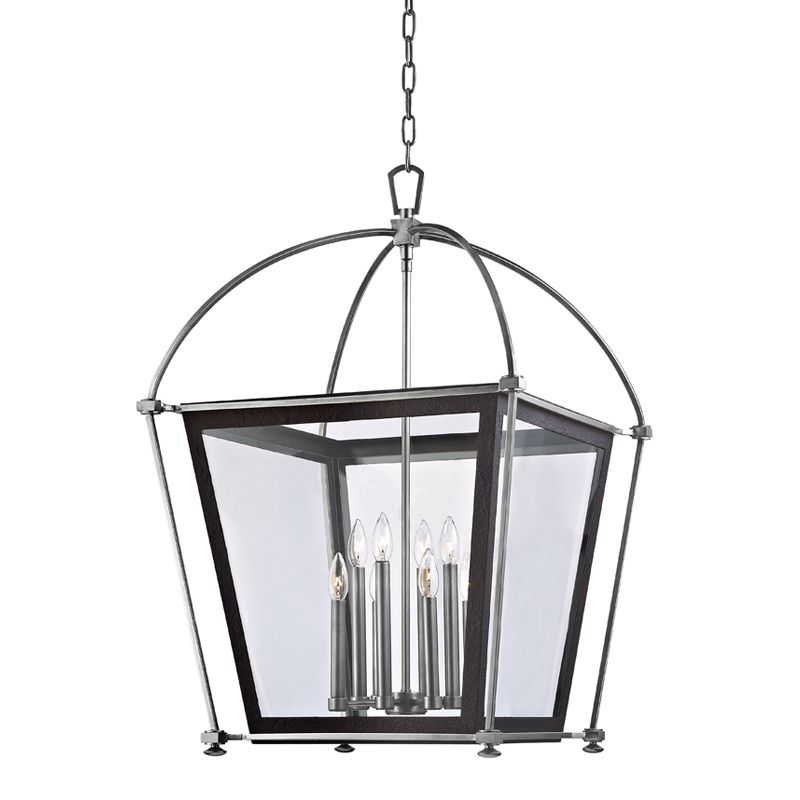 Hollis 36" Large Lantern by Hudson Valley Lighting - Dimmable, 8 Bulb Capacity, Aged Brass or Polished Nickel