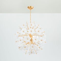 Hygea Large Chandelier by Corbett Lighting, 8-Bulb, Gold Leaf, Adjustable Height 40"-109.5