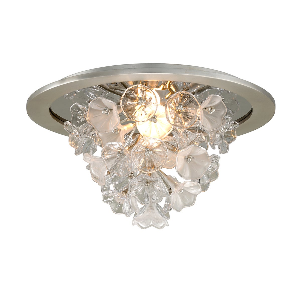 Jasmine Ceiling Light – Elegant Floral Design, 21.75" Wide, Gold Leaf Finish, Dimmable, UL Dry Rated