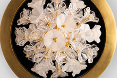 Jasmine Ceiling Light – Elegant Floral Design, 21.75" Wide, Gold Leaf Finish, Dimmable, UL Dry Rated