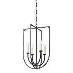 Kael Small Lantern by Troy Lighting - Adjustable Height, Dimmable, Modern Open Cage Design