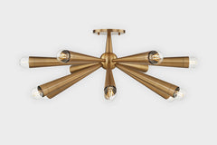 Keanu Semi-Flush Ceiling Light by Troy Lighting C1030-PBR