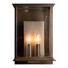 Kingston Outdoor Large Sconce by Hubbardton Forge, 2 Candelabra Lights, UL Wet Rated, Multiple Finishes